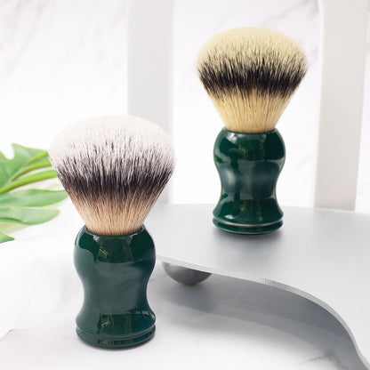 GG Shaving Brush｜Nylon Hair｜Green Acrylic Handle｜Double Bottom