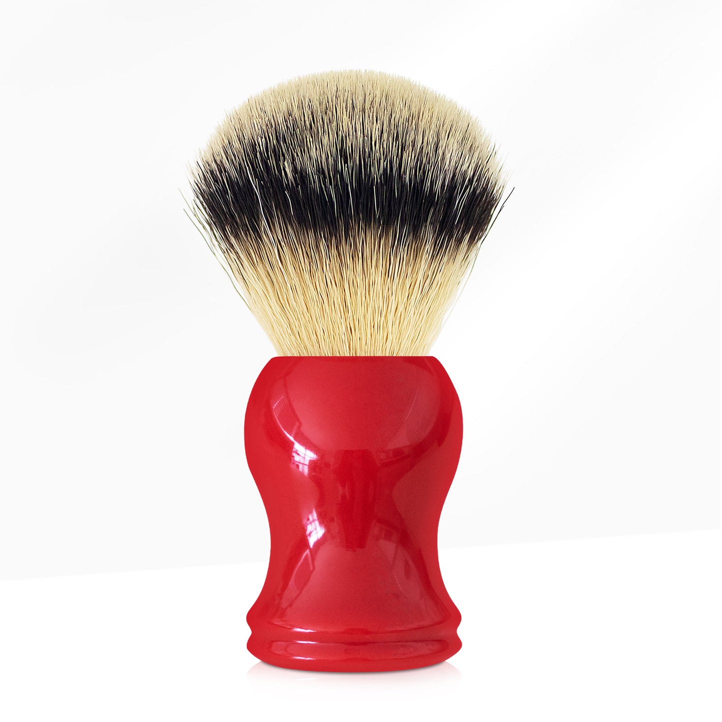 GG Shaving Brush｜Nylon Hair｜Red Acrylic Handle｜Double Bottom