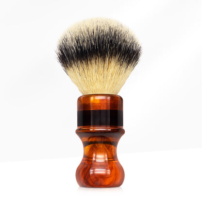 GG Shaving Brush｜Nylon Hair｜Resin Handle｜Amber