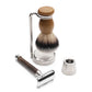 Wet Shave Men's Shaving Brush & Razor Holder Stand Economical Shaving Kit