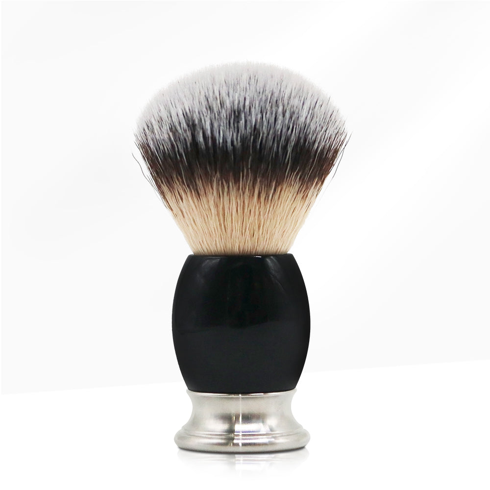 Great Gentleman Nylon Hair Brush with Black Acrylic Handle Stainless Steel Base