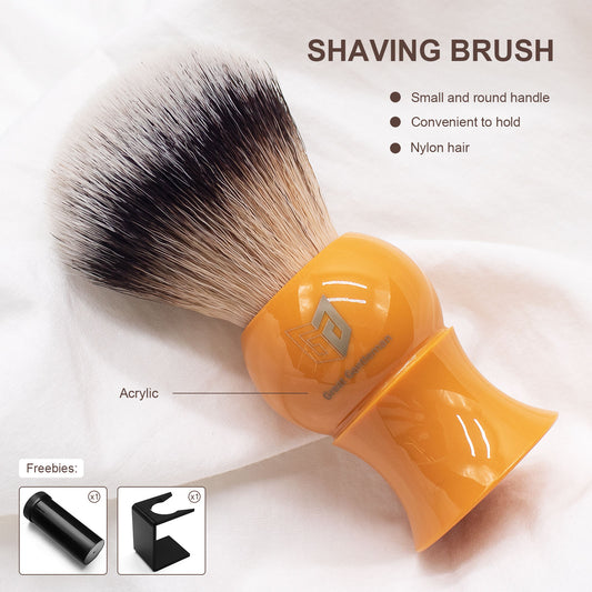 GG Shaving Brush｜Nylon Hair｜Yellow Acrylic Handle
