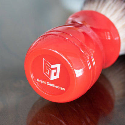 GG Shaving Brush｜Nylon Hair｜Red Acrylic Handle