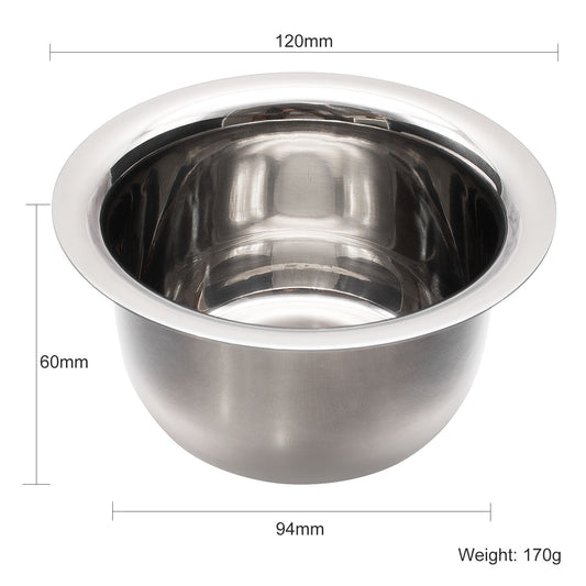 Great Gentleman Multi - 120mm/94mm Stainless steel Metal Shaving bowl