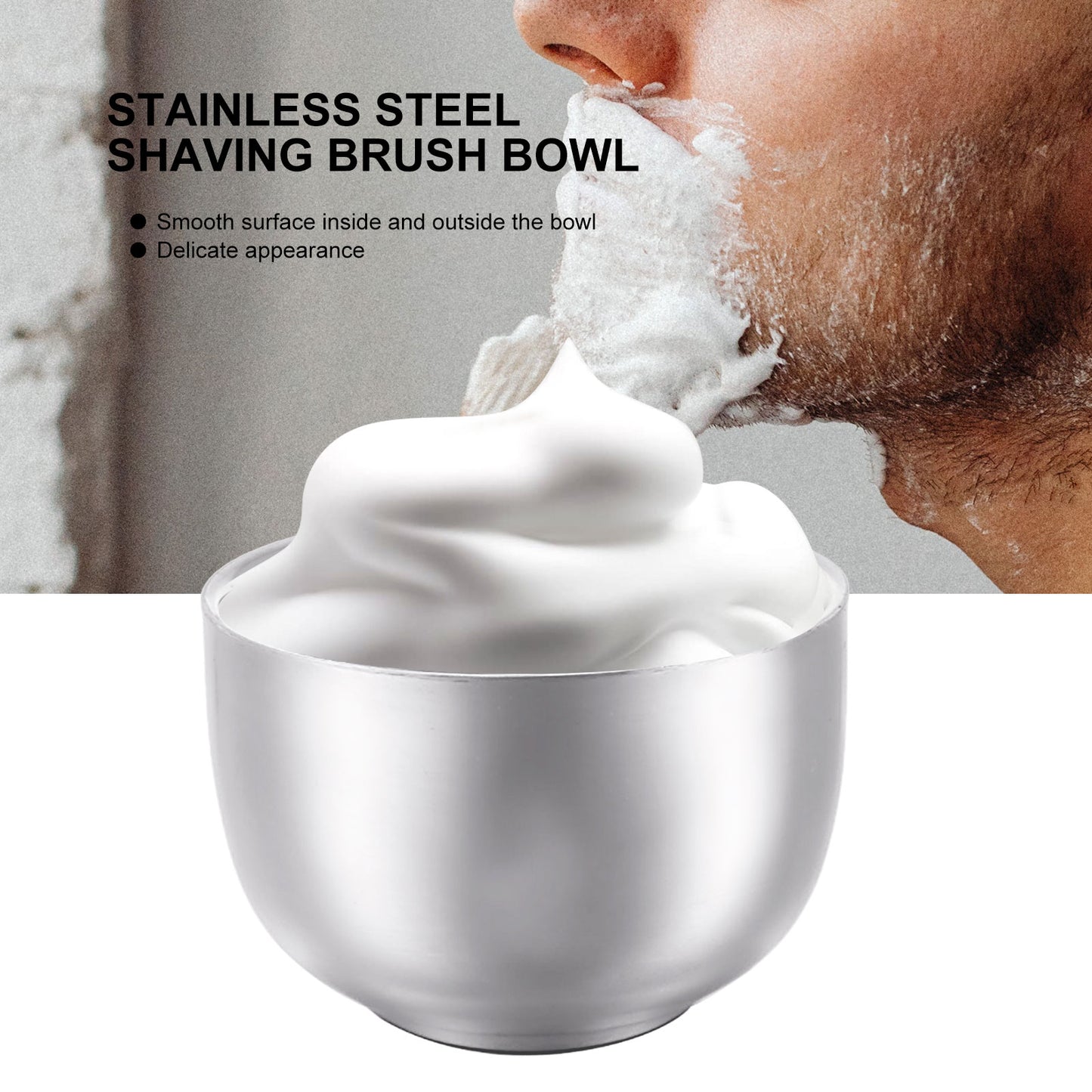 Great Gentleman Multi - 80mm/73mm Stainless steel Metal Shaving bowl