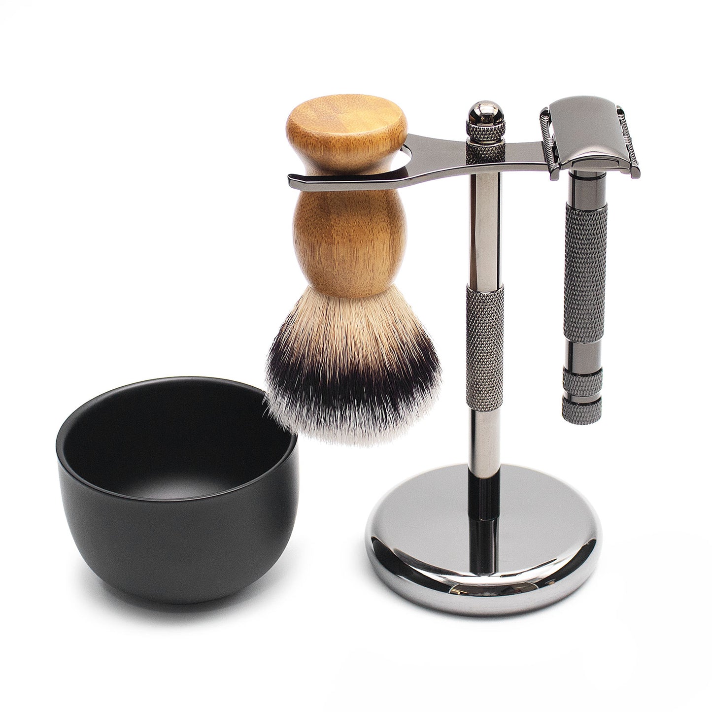 Great Gentleman Shaving Set Kit with Shaving brush, Stand, Safety Razor and Shaving Bowl