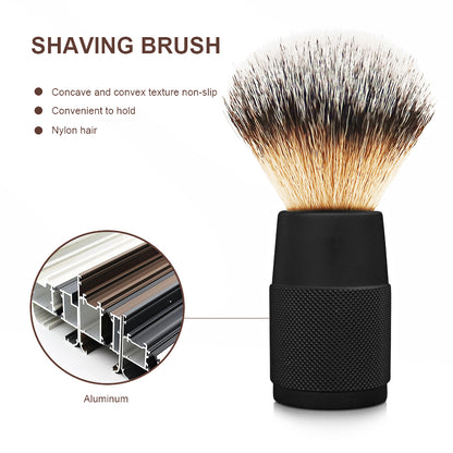 GG Shaving Brush｜Nylon Hair｜Black Aluminum Handle