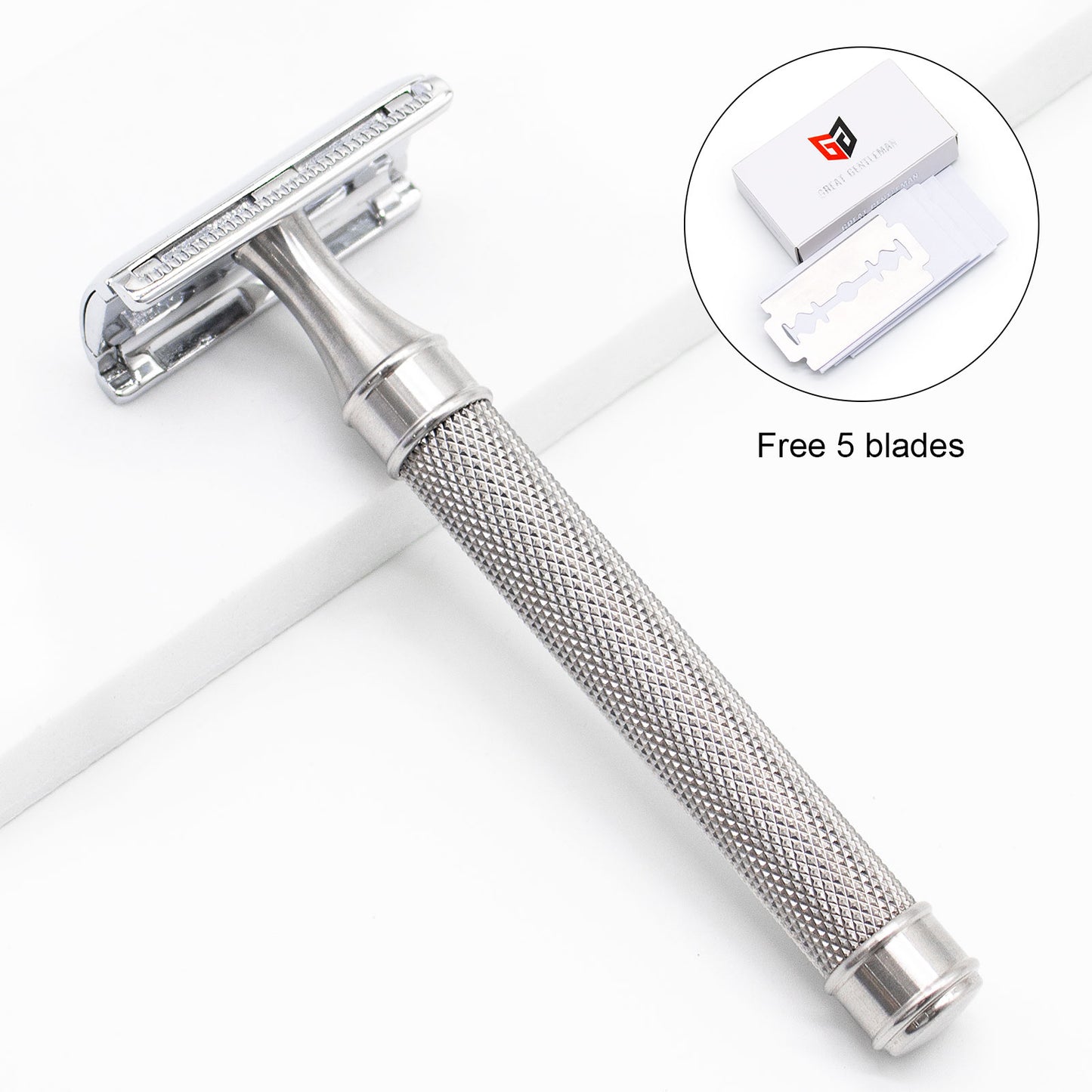 Great Gentleman Double Edge Shaving Safety Razor with Stainless Steel Handle